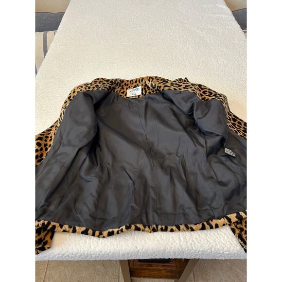 Kasper for A.S.L. Blazer Women's Sz 8 Animal Print Lined Pockets Button Front - Picture 7 of 9